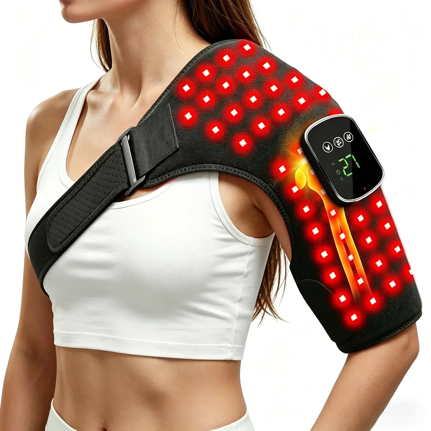 Cordless Heated Shoulder Wrap, Deep Tissue Massage for Pain Relief