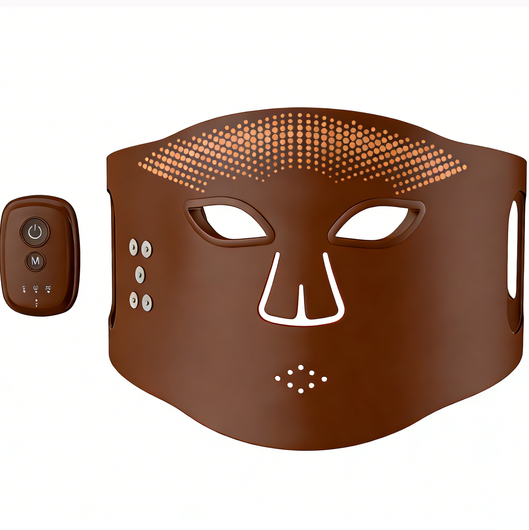 Red Light Therapy Mask for Face, Cordless 2000mAh Rechargeable 4 Colors Portable LED Face Mask, 336 PCS Beads Infrared Mask with Rechargeable Magnetic Control, FDA Cleared