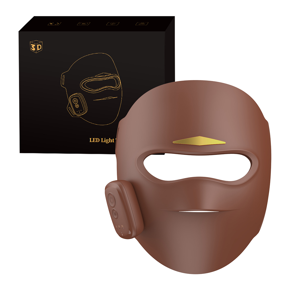 FDA-Cleared 3D LED Face Mask with 4 Modes, 336 Beads, Portable Red & Infrared Light Therapy for Home, Travel, Yoga & Sleep