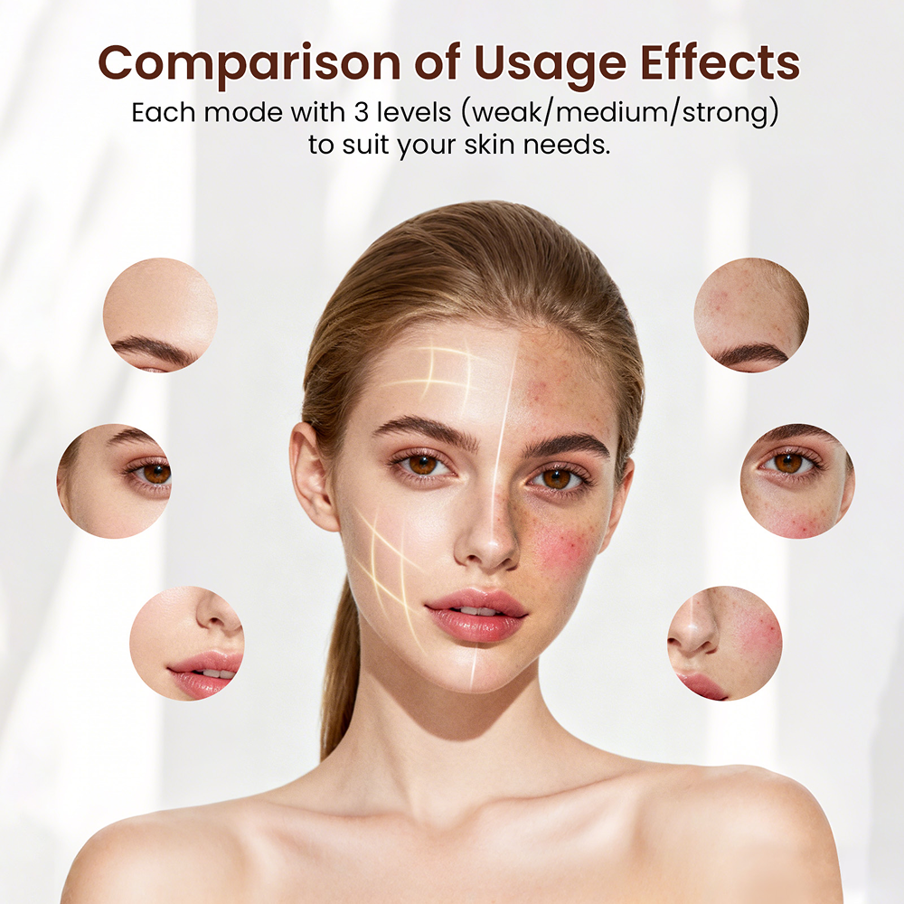FDA-Cleared 3D LED Face Mask with 4 Modes, 336 Beads, Portable Red & Infrared Light Therapy for Home, Travel, Yoga & Sleep