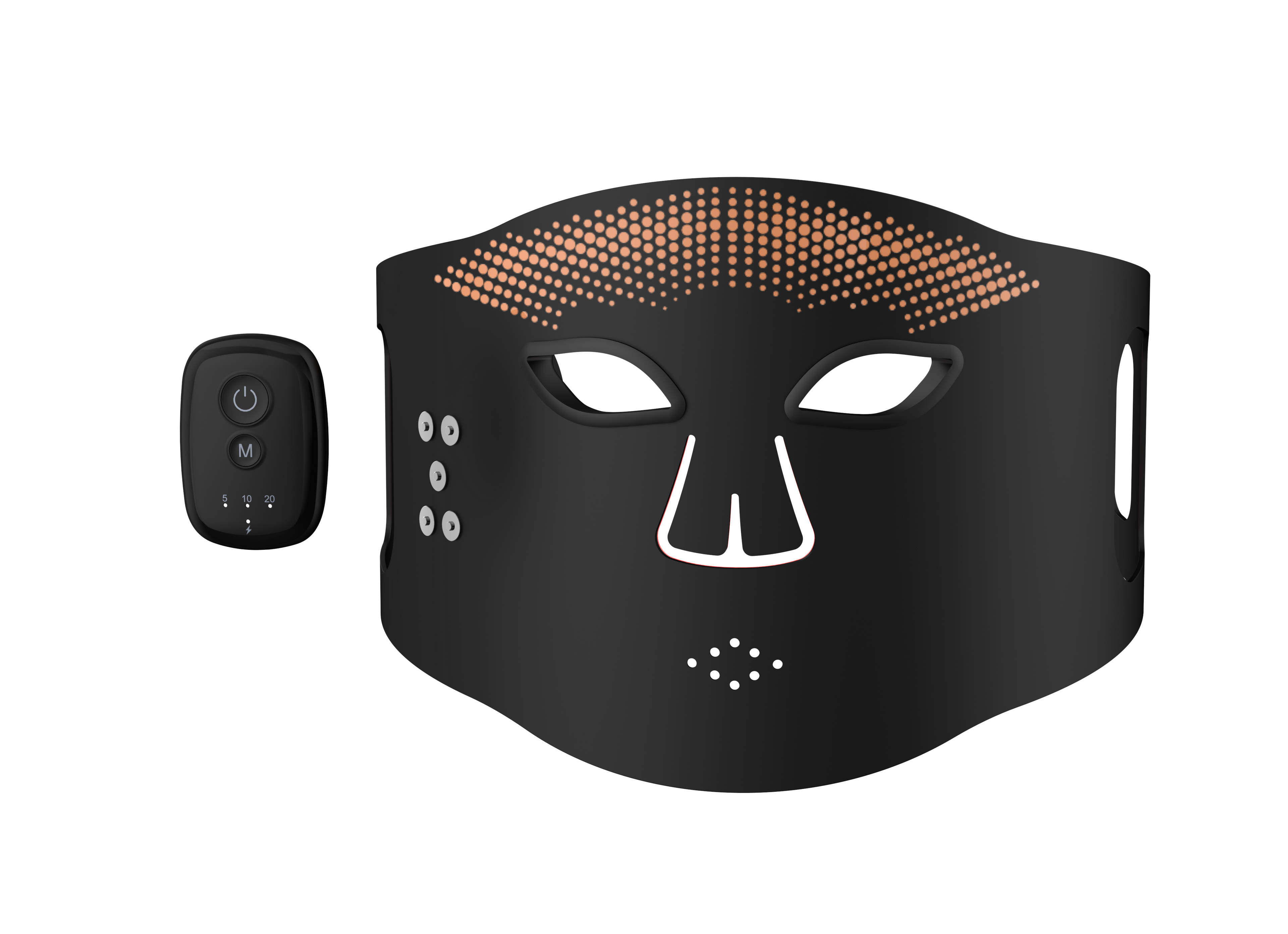 Red Light Therapy Mask for Face, Cordless 2000mAh Rechargeable 4 Colors Portable LED Face Mask, 336 PCS Beads Infrared Mask with Rechargeable Magnetic Control, FDA Cleared