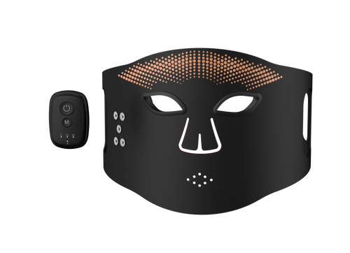 Red Light Therapy Mask for Face, Cordless 2000mAh Rechargeable 4 Colors Portable LED Face Mask, 336 PCS Beads Infrared Mask with Rechargeable Magnetic Control, FDA Cleared